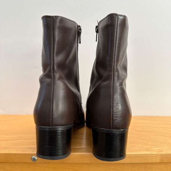 Blondo Canada Brown Smooth Leather Side Zip Ankle Boots Women Size 11 AA Narrow - Picture 6 of 16